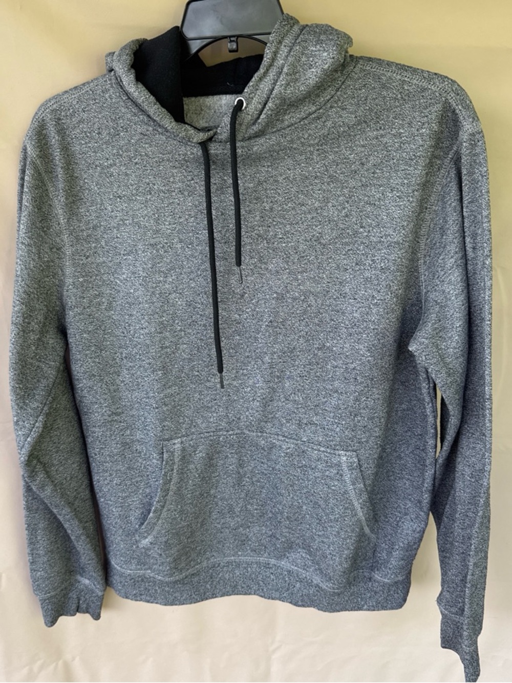 Men's Heather Gray Hooded Pullover Sweatshirt